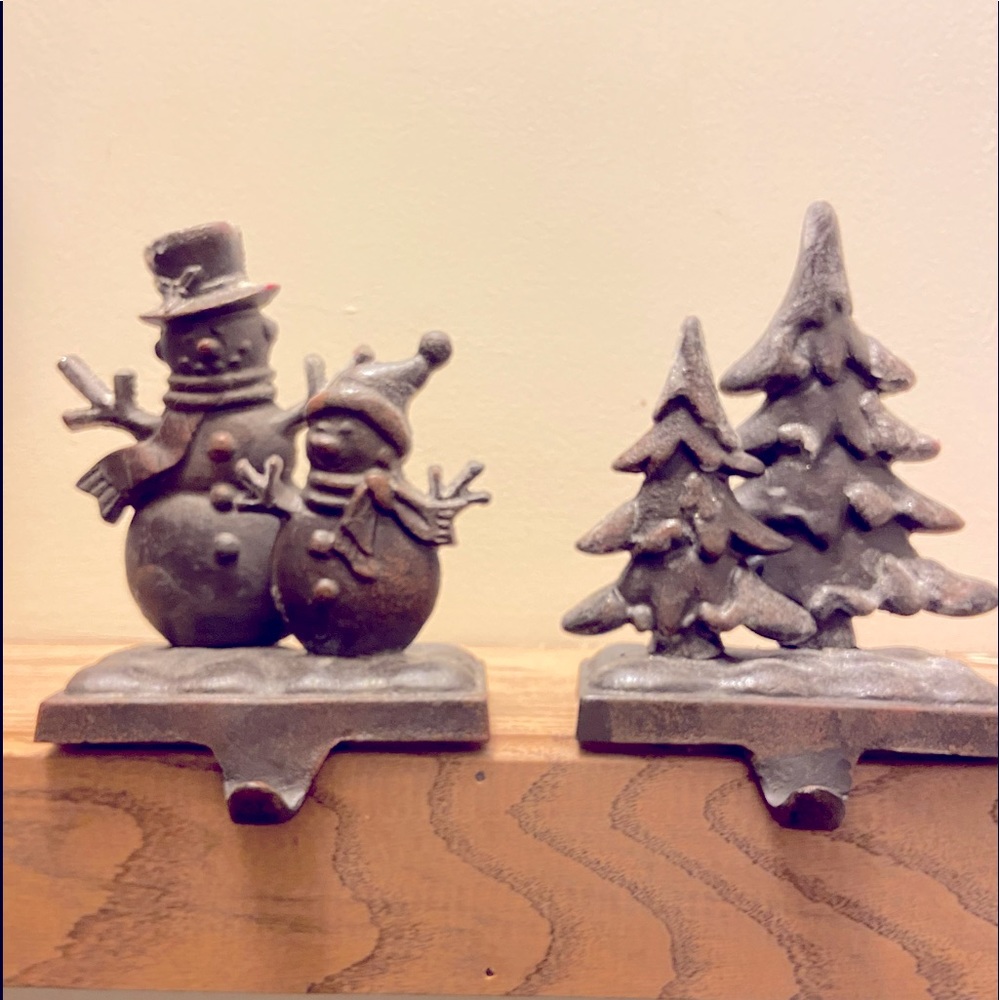 Pair of metal Stocking displays.